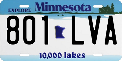 MN license plate 801LVA