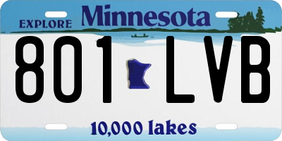 MN license plate 801LVB