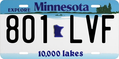 MN license plate 801LVF