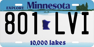 MN license plate 801LVI