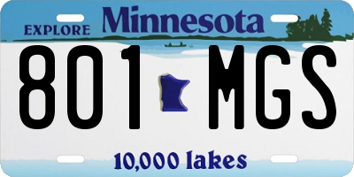 MN license plate 801MGS