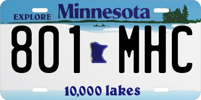 MN license plate 801MHC