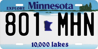 MN license plate 801MHN