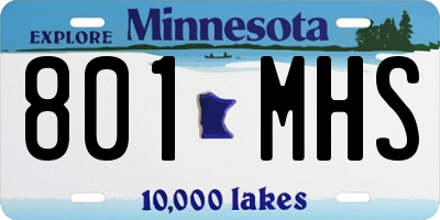 MN license plate 801MHS