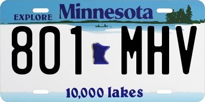 MN license plate 801MHV