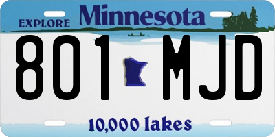 MN license plate 801MJD