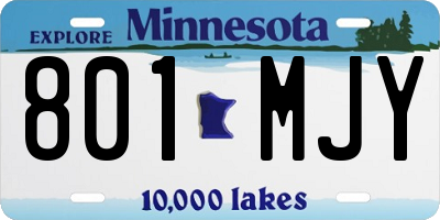 MN license plate 801MJY