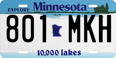 MN license plate 801MKH