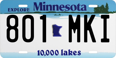 MN license plate 801MKI