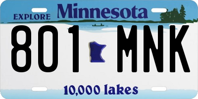 MN license plate 801MNK