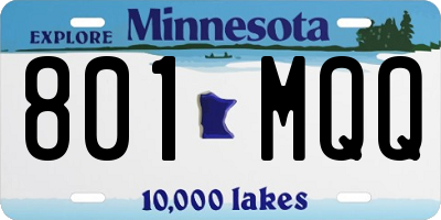 MN license plate 801MQQ