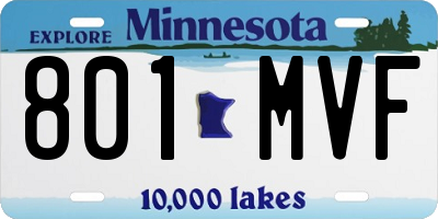 MN license plate 801MVF