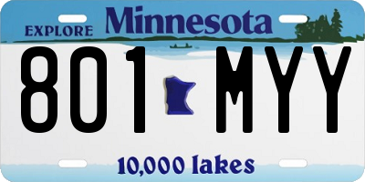 MN license plate 801MYY