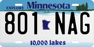 MN license plate 801NAG