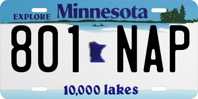 MN license plate 801NAP