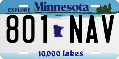 MN license plate 801NAV