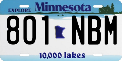 MN license plate 801NBM