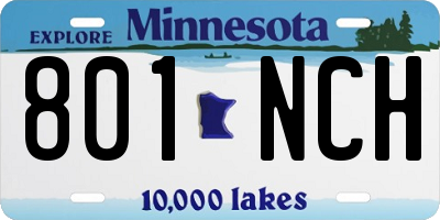 MN license plate 801NCH