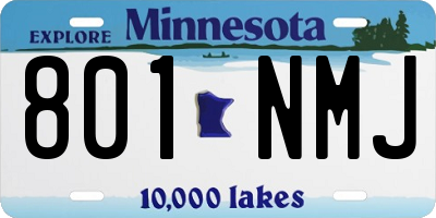MN license plate 801NMJ