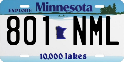 MN license plate 801NML
