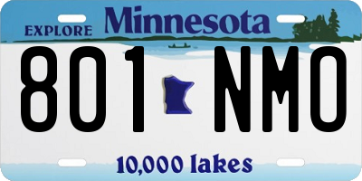 MN license plate 801NMO