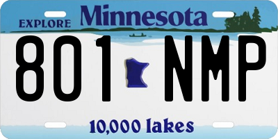 MN license plate 801NMP