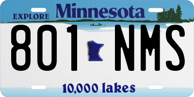 MN license plate 801NMS