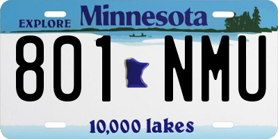 MN license plate 801NMU