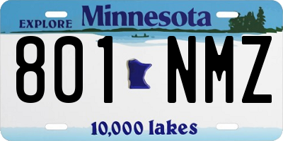MN license plate 801NMZ