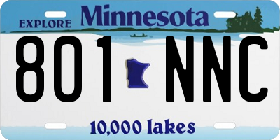 MN license plate 801NNC