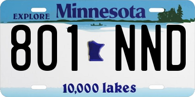 MN license plate 801NND