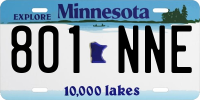 MN license plate 801NNE