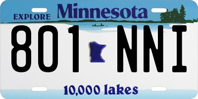 MN license plate 801NNI