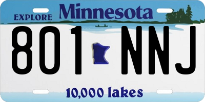MN license plate 801NNJ