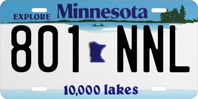 MN license plate 801NNL