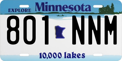 MN license plate 801NNM