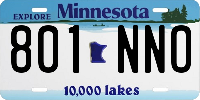 MN license plate 801NNO
