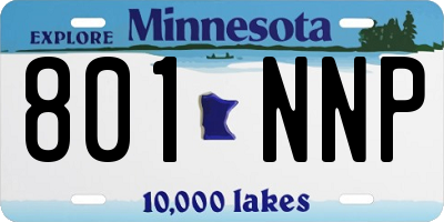 MN license plate 801NNP