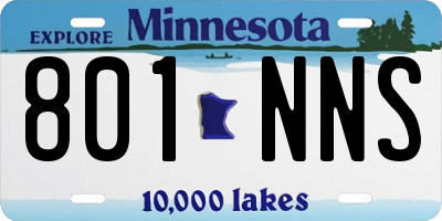 MN license plate 801NNS