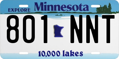 MN license plate 801NNT