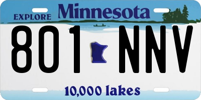 MN license plate 801NNV