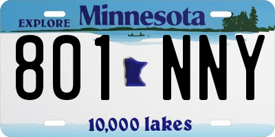 MN license plate 801NNY