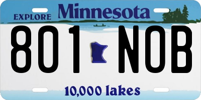 MN license plate 801NOB