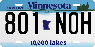 MN license plate 801NOH