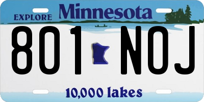 MN license plate 801NOJ