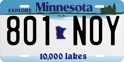 MN license plate 801NOY