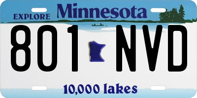 MN license plate 801NVD