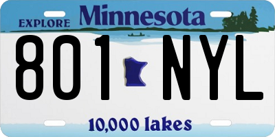MN license plate 801NYL