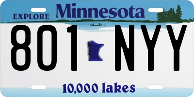 MN license plate 801NYY