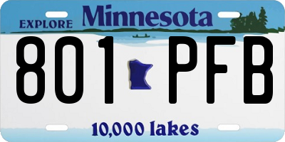 MN license plate 801PFB